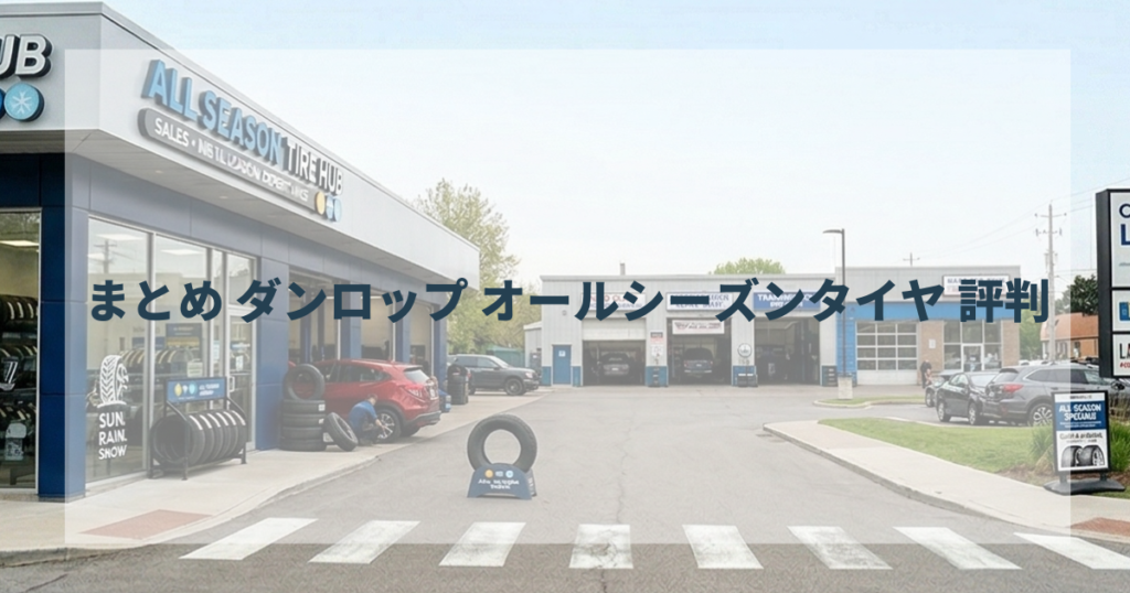 まとめ ダンロップ オールシーズンタイヤ 評判
