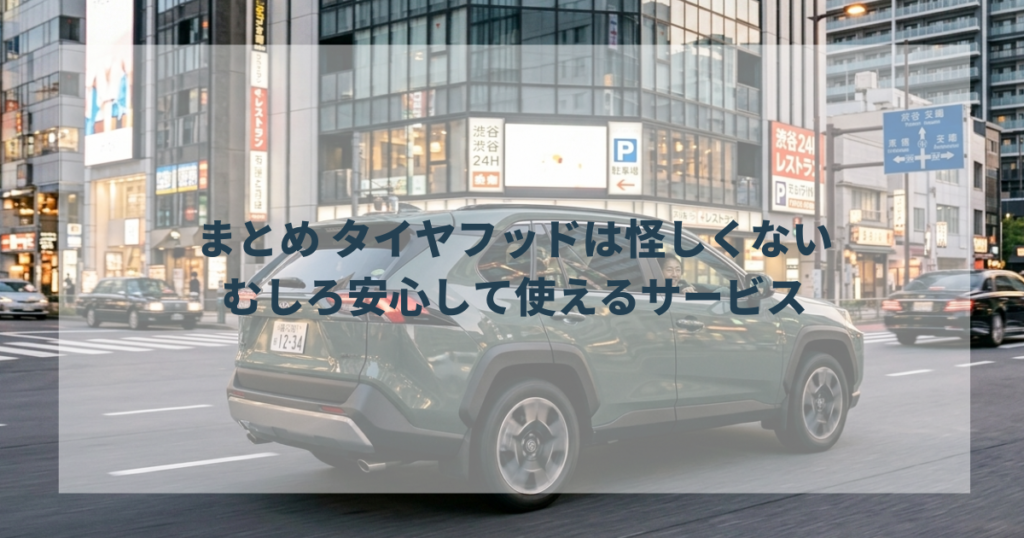 まとめ タイヤフッドは怪しくない、むしろ安心して使えるサービス