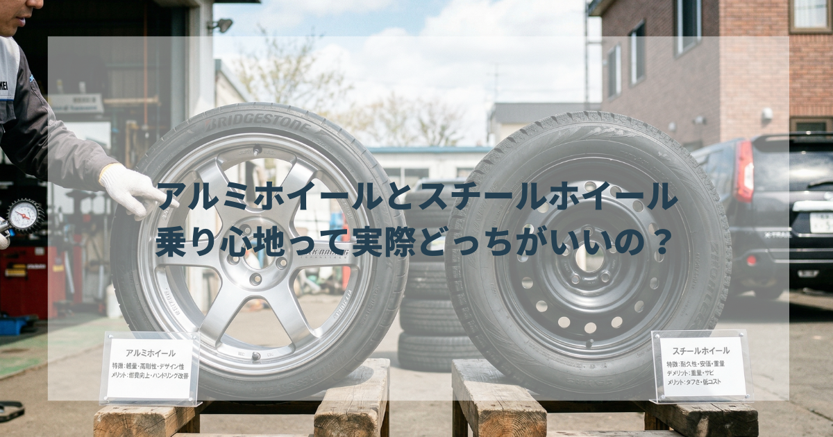 アルミホイールとスチールホイール、乗り心地って実際どっちがいいの？