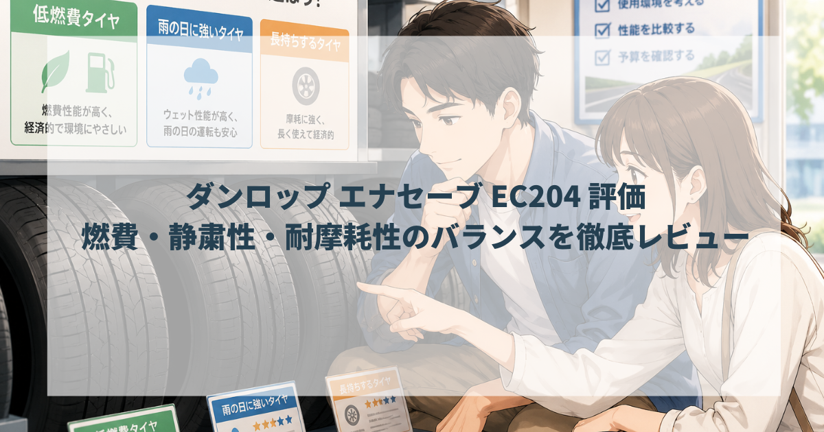 ダンロップ エナセーブ EC204 評価｜燃費・静粛性・耐摩耗性のバランスを徹底レビュー