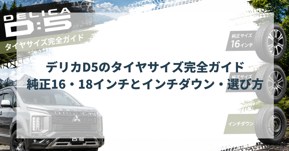 デリカD5のタイヤサイズ完全ガイド｜純正16・18インチとインチダウン・選び方