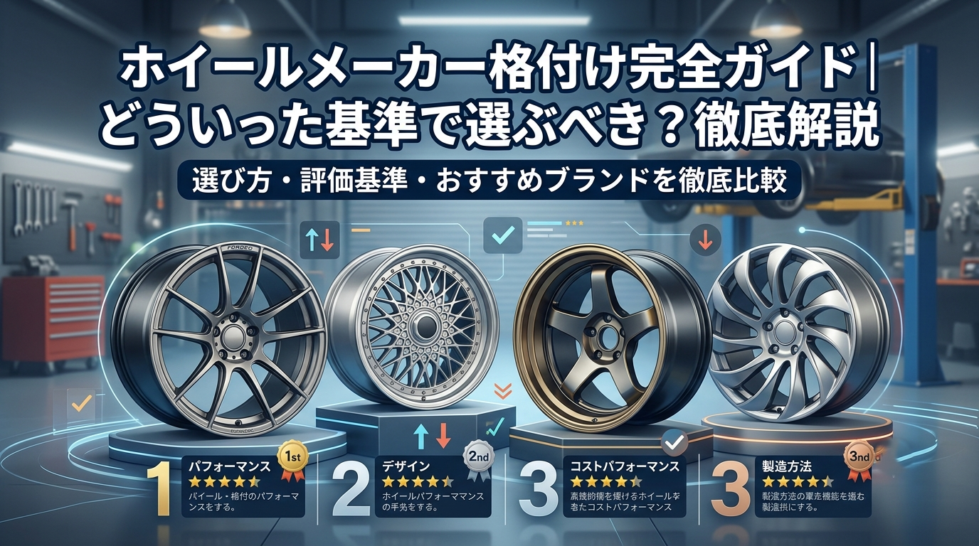 ホイールメーカー格付け完全ガイド｜どういった基準で選ぶべき？徹底解説