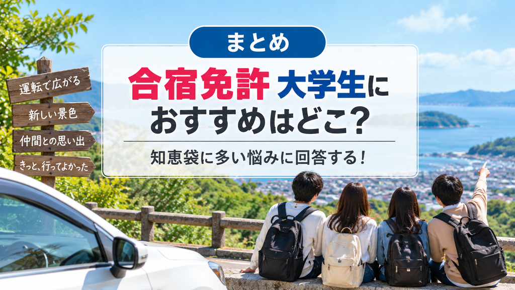 まとめ　合宿免許 大学生におすすめはどこ？知恵袋に多い悩みに回答する！