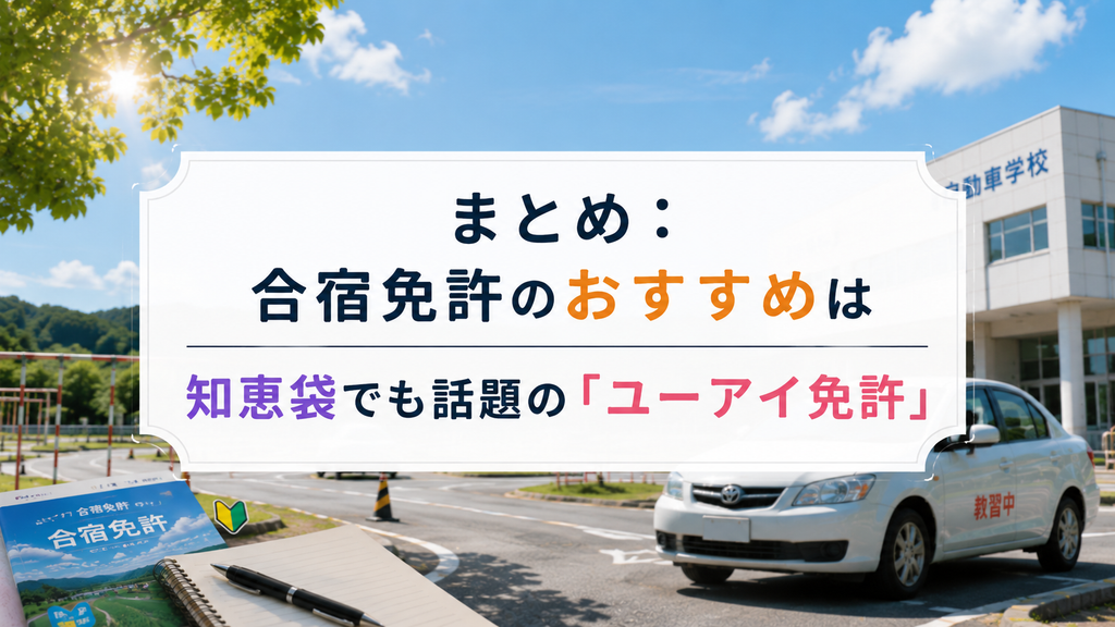 まとめ：合宿免許のおすすめは知恵袋でも話題の「ユーアイ免許」