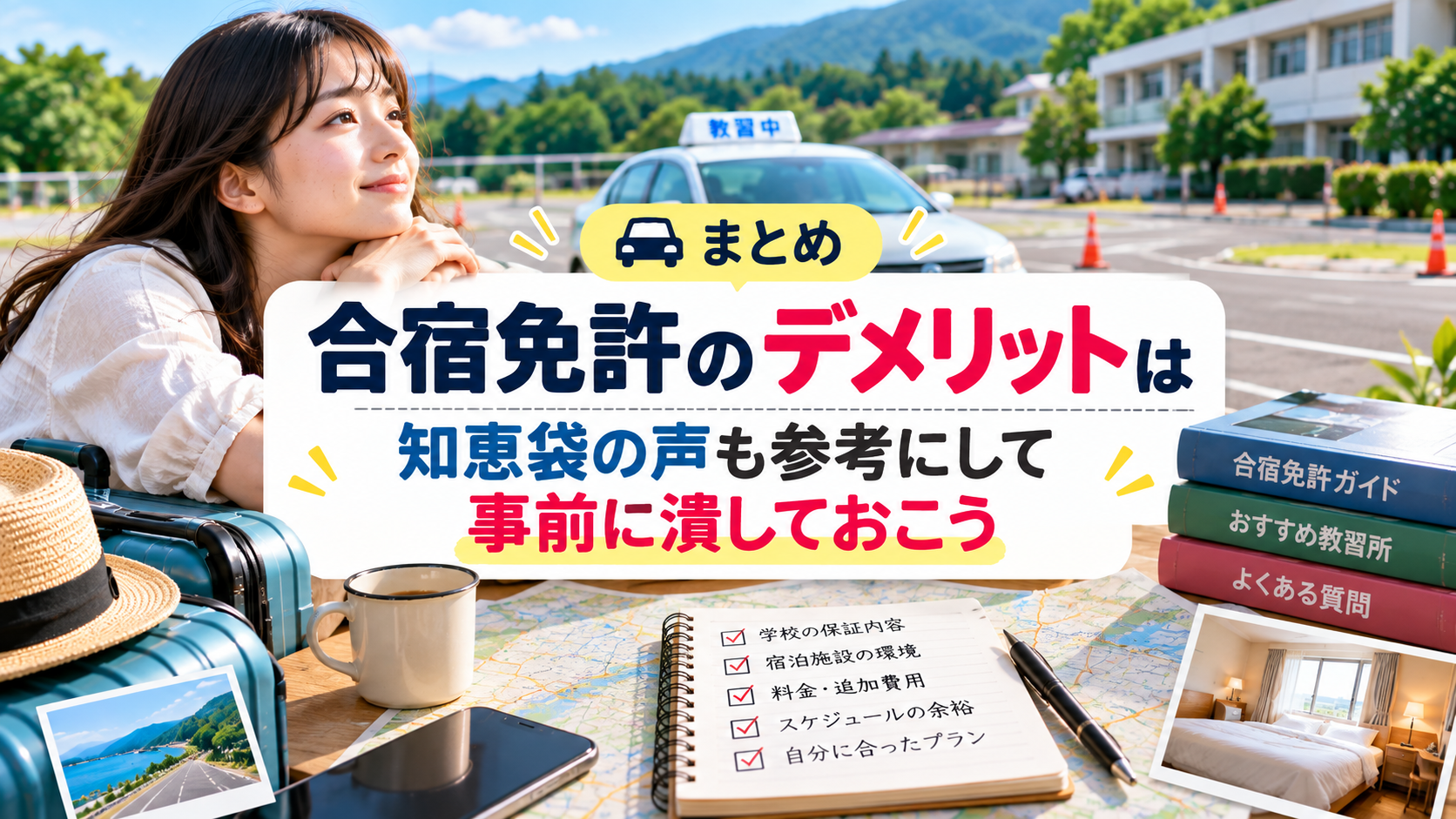 まとめ｜合宿免許のデメリットは知恵袋の声も参考にして事前に潰しておこう