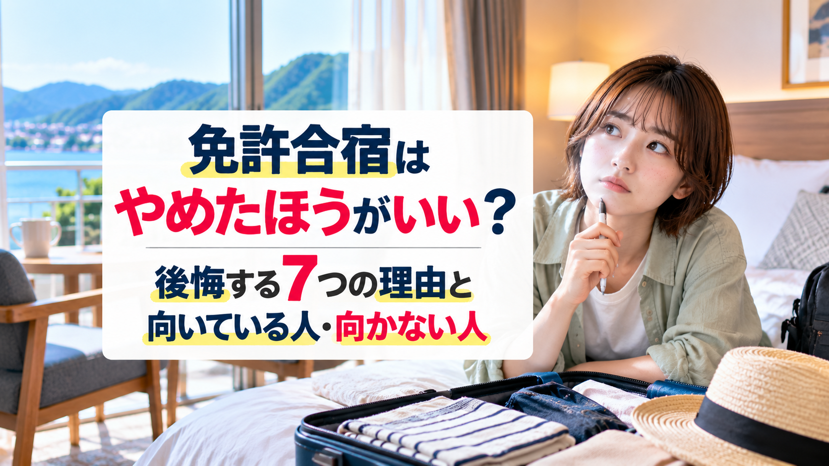 免許合宿はやめたほうがいい？後悔する7つの理由と向いている人・向かない人