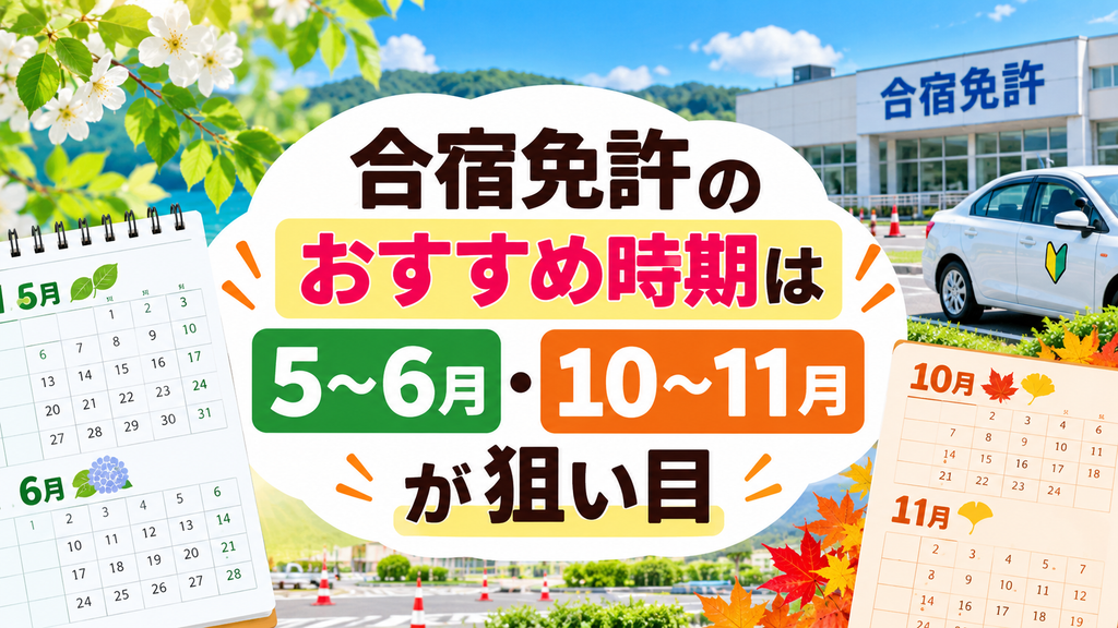 合宿免許のおすすめ時期は5～6月・10～11月が狙い目