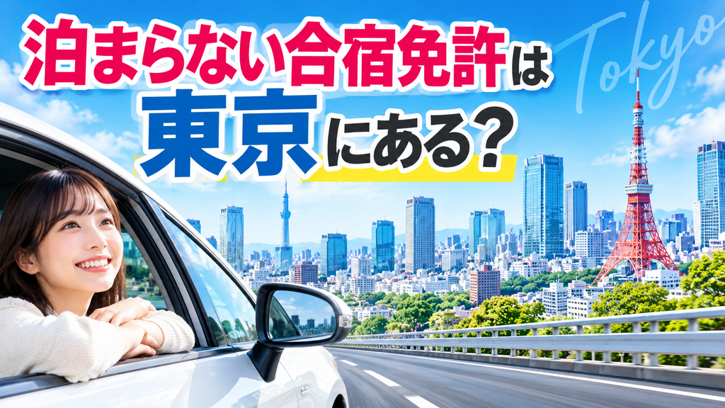 泊まらない合宿免許は東京にある？