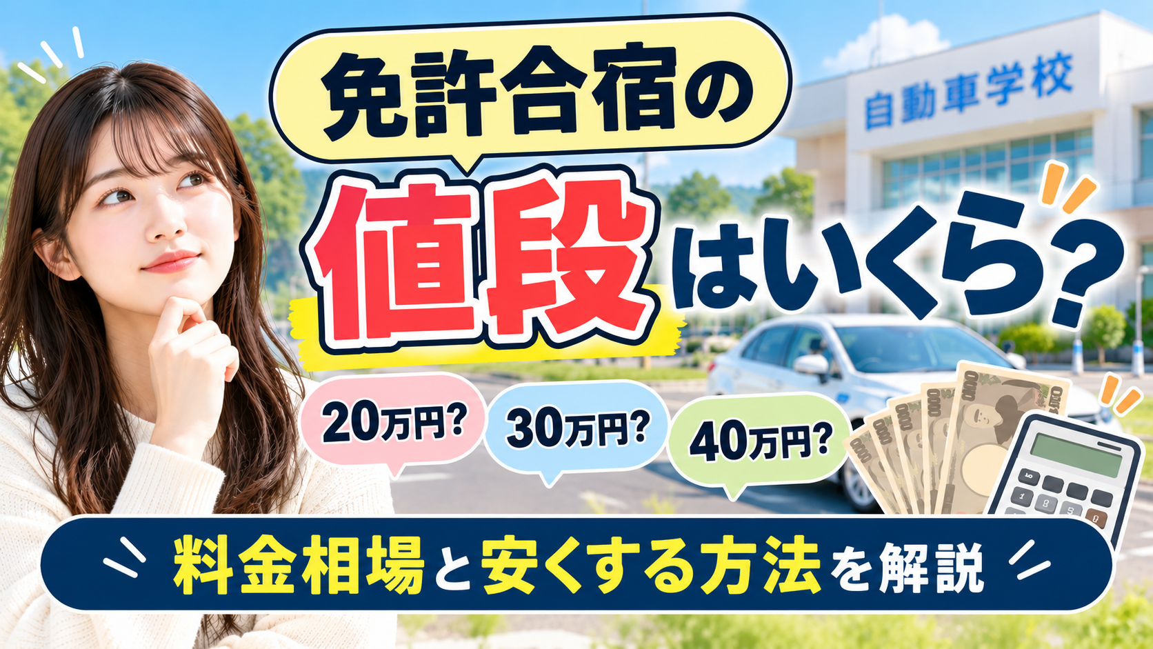 免許合宿の値段はいくら？知恵袋で見る料金相場と安くする方法を解説